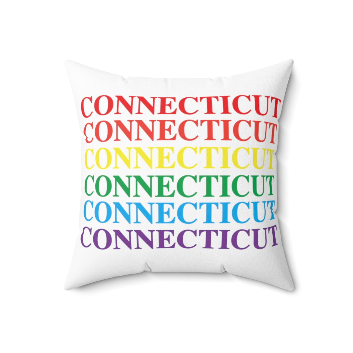 Connecticut Pride Spun Polyester Square Pillow