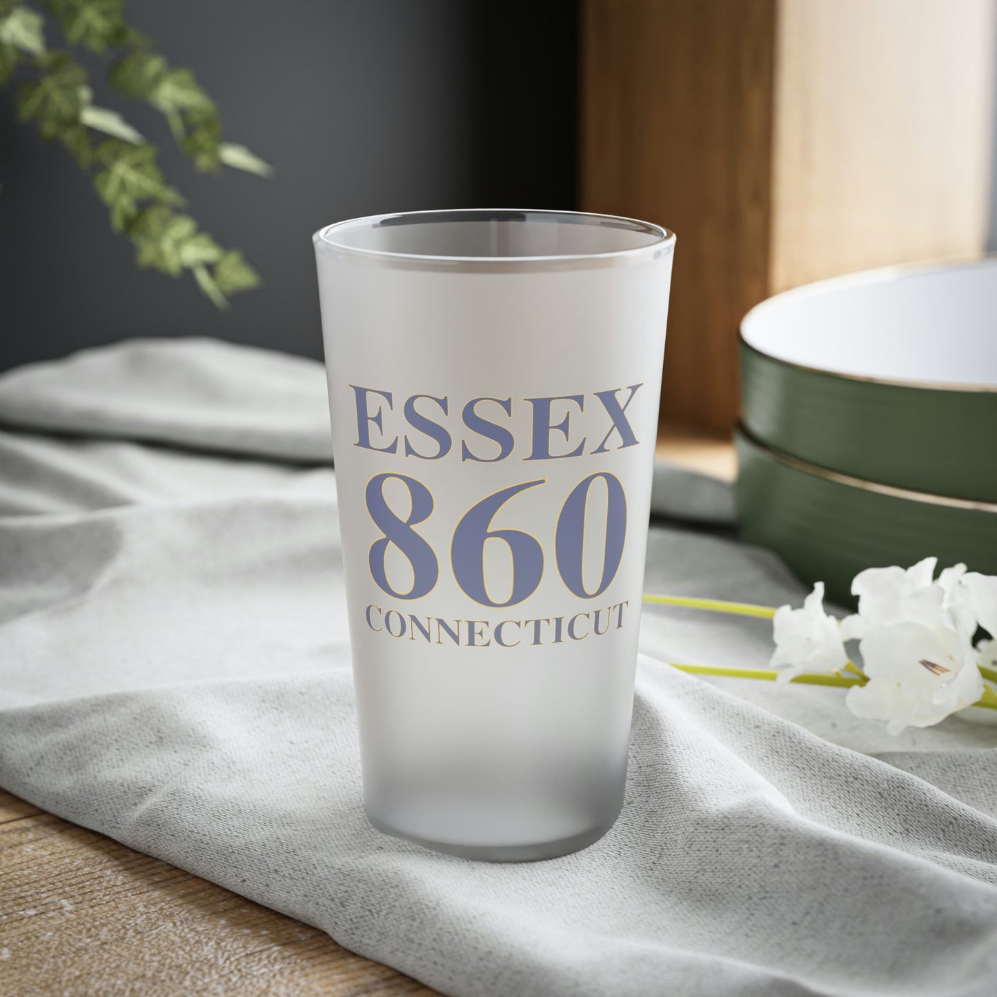 Essex 860 Connecticut Frosted Pint Glass, 16oz