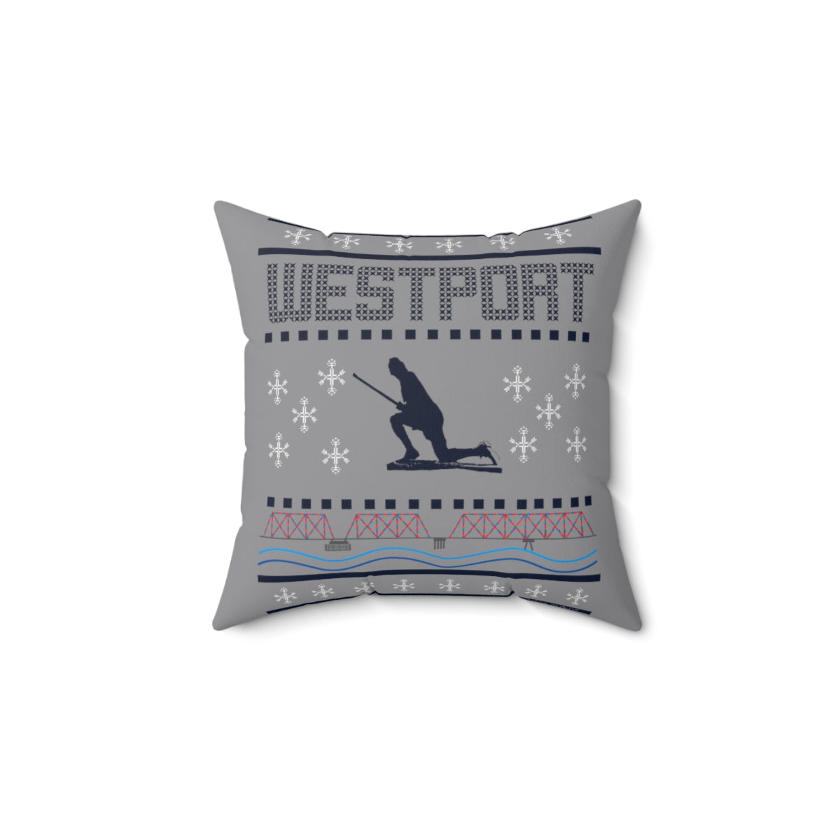 Westport Ugly Holiday Spun Polyester Square Pillow