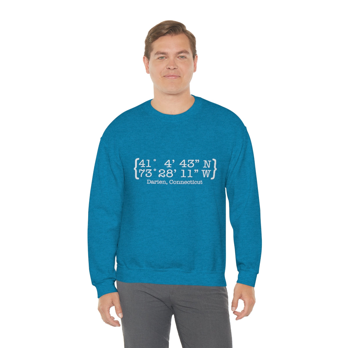 Darien Coordinates Unisex Heavy Blend™ Crewneck Sweatshirt