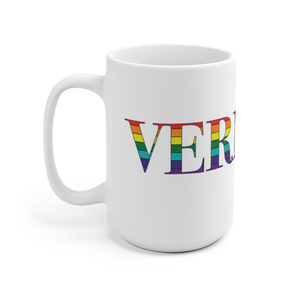 Vermont Rainbow White Ceramic Mug