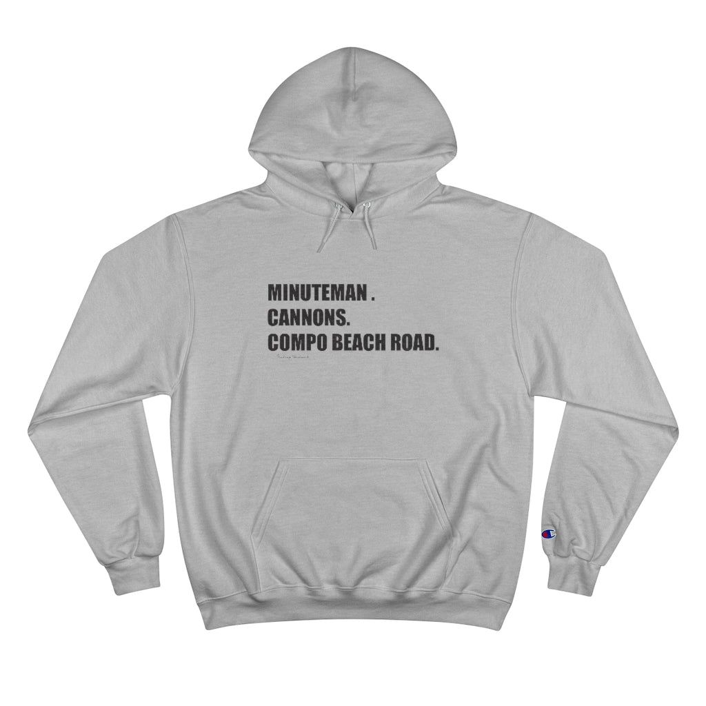 Minuteman. Cannons. Compo Beach Road. Unisex Sponge Fleece Pullover Hoodie   How do you say Westport without saying Westport? Westport, Connecticut is filled with unique aspects. Each providing different elements that make up the town from historic to modern traditions. Minuteman. Cannons. Compo Beach Road. You know its Westport.   Proceeds of this collection goes to help build Finding Westport and Finding Connecticut's  brands. 