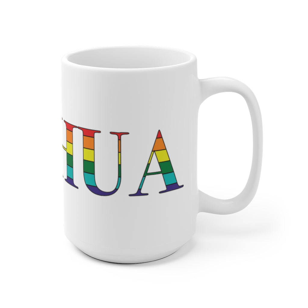 Nashua Rainbow White Ceramic Mug