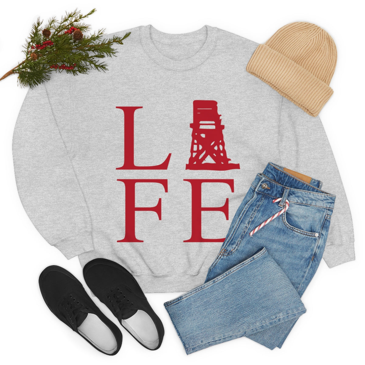 Fairfield Life (front) Unisex Heavy Blend™ Crewneck Sweatshirt