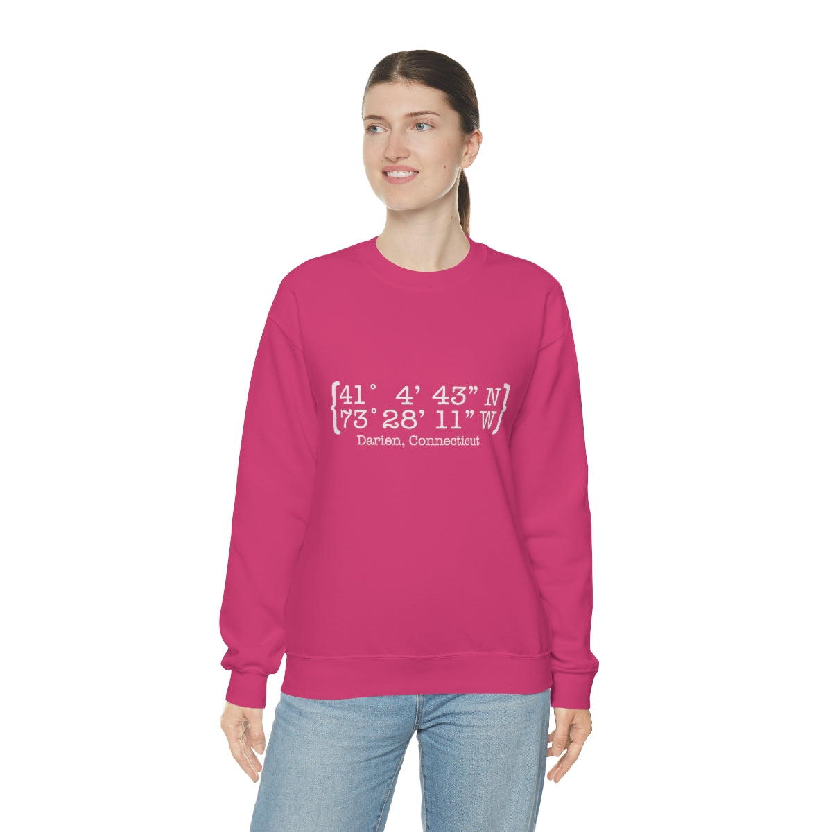 Darien Coordinates Unisex Heavy Blend™ Crewneck Sweatshirt