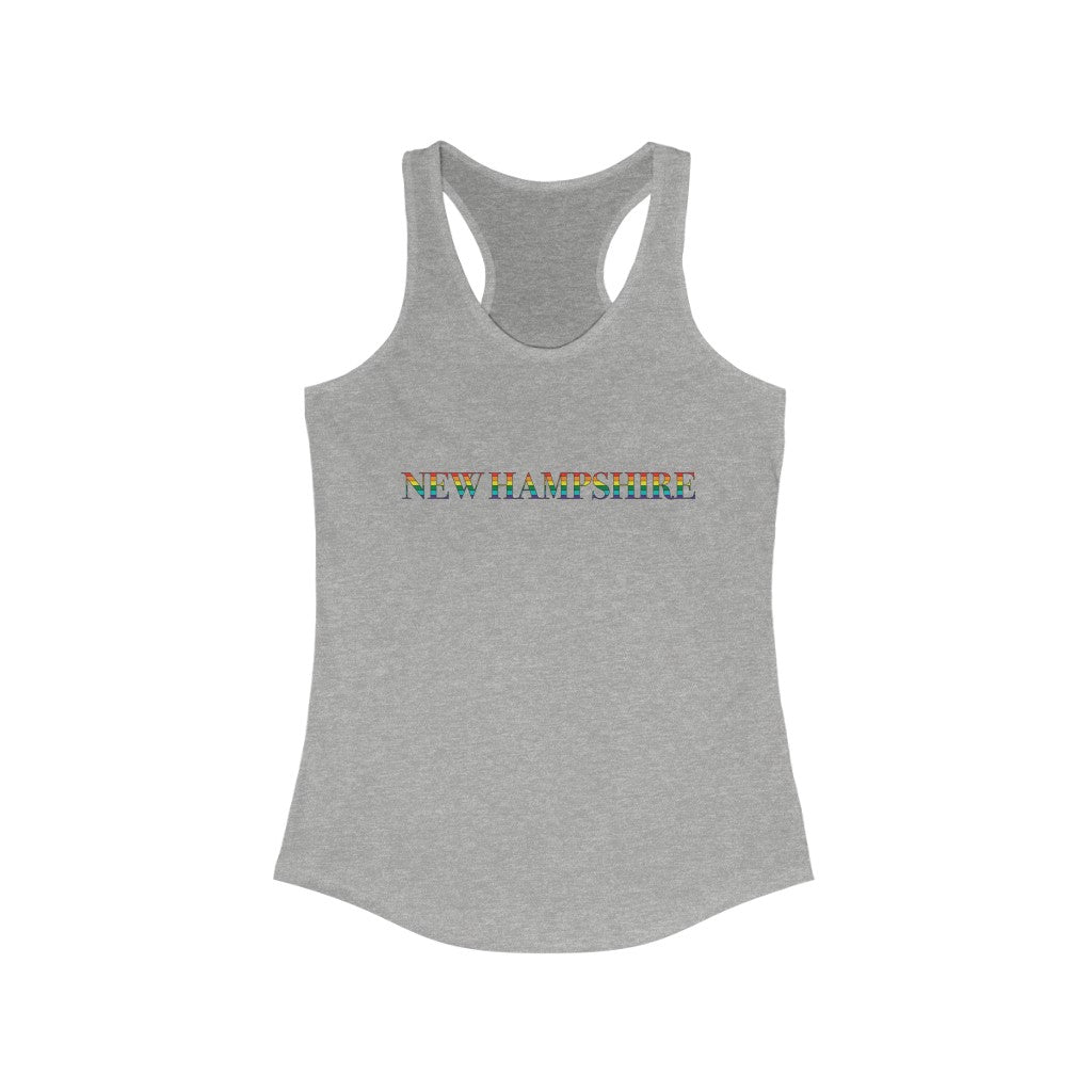 New Hampshire Rainbow Women's Ideal Racerback Tank