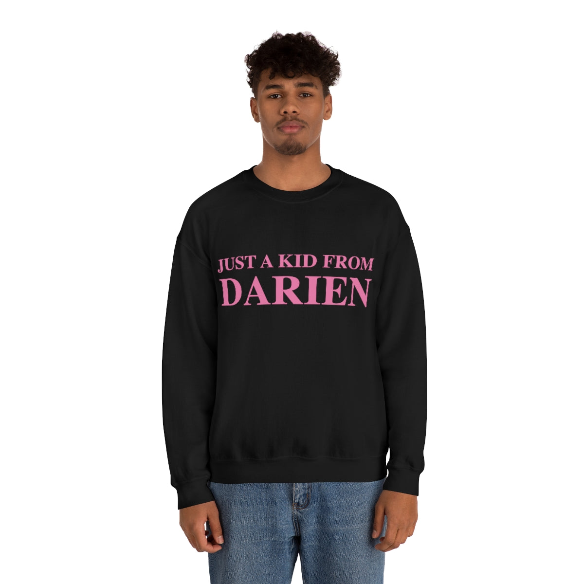 Just a kid from Darien Unisex Heavy Blend™ Crewneck Sweatshirt