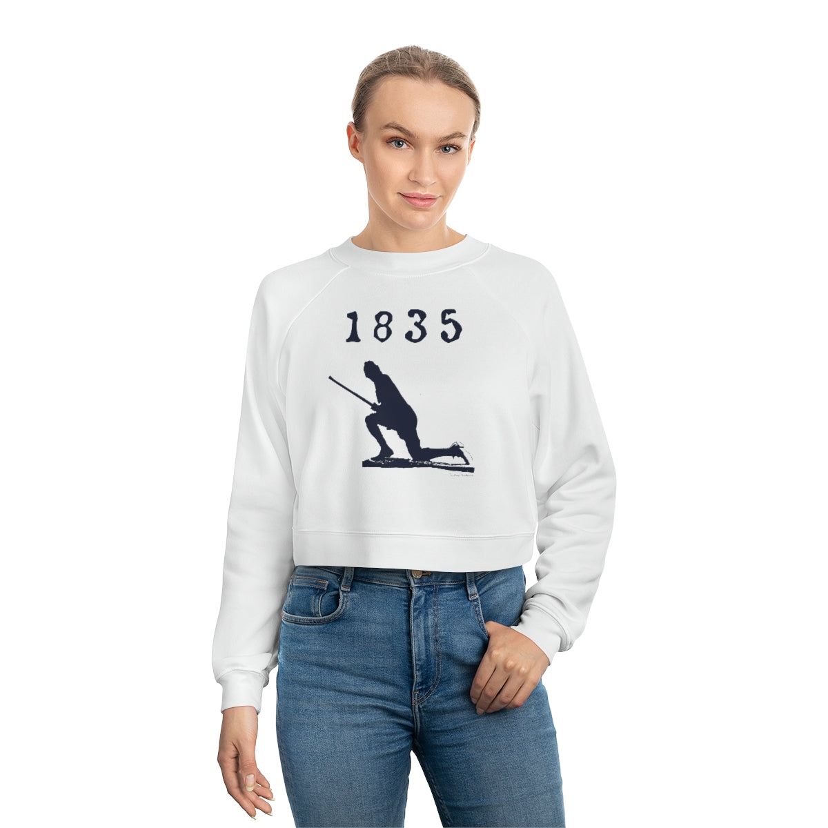 1835 Westport - Large Minuteman Women's Cropped Fleece Pullover