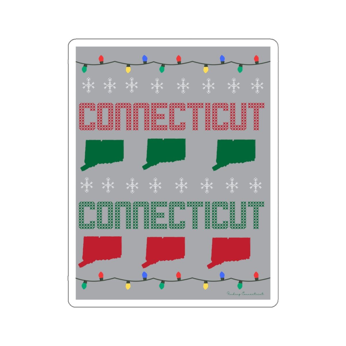 ct ugly holiday christmas sweater sticker 