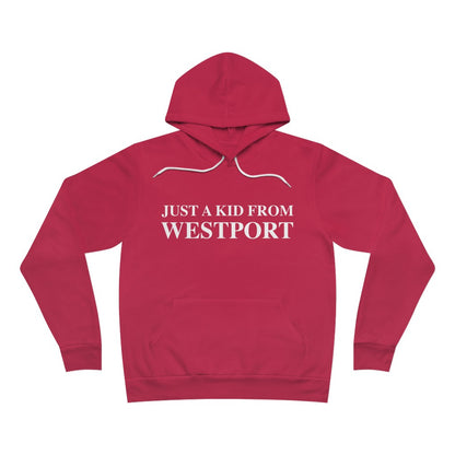 just a kid from westport ct / connecticut hooded sweatshirt hoodie