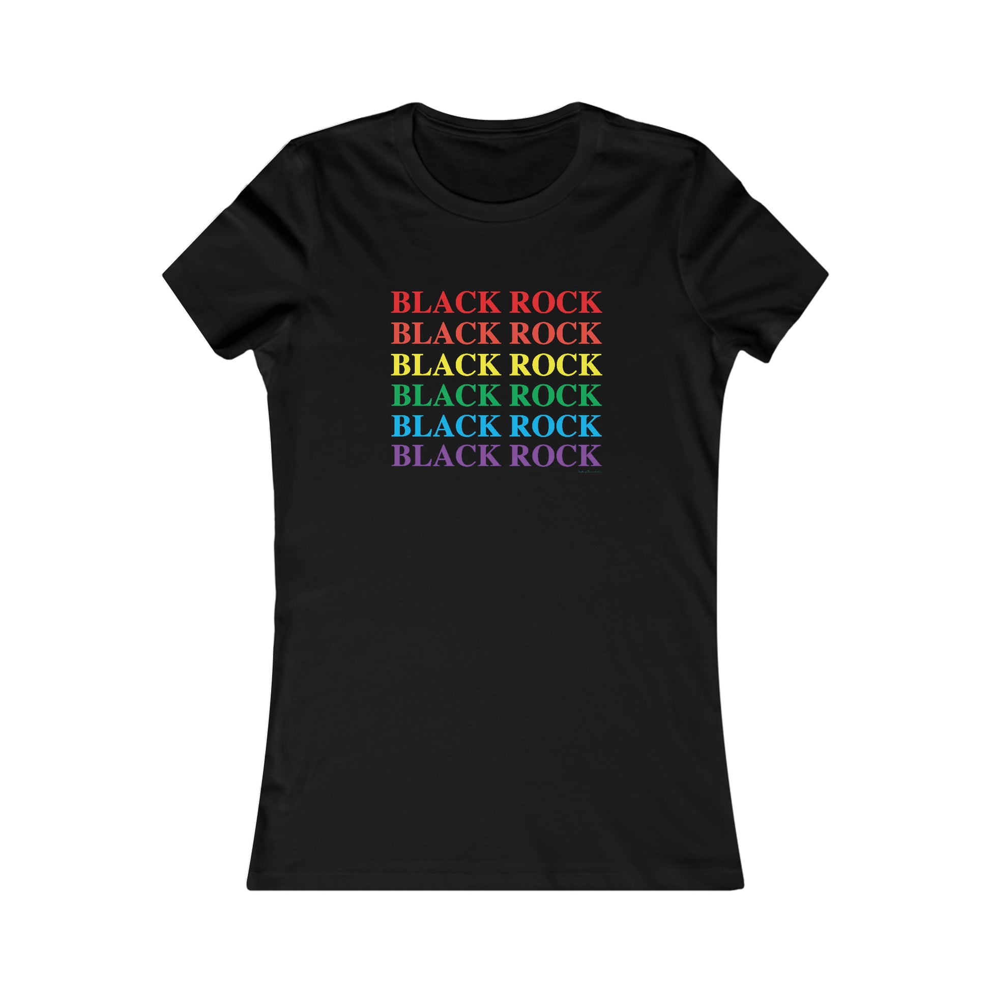 Black Rock pride womens tee shirt, black rock bridgeport ct