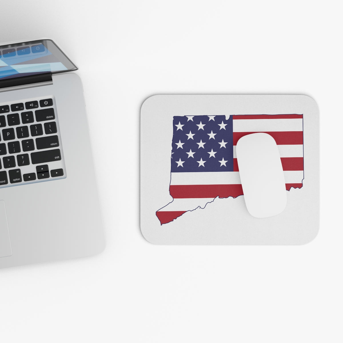 Connecticut American Flag Mouse Pad (Rectangle)