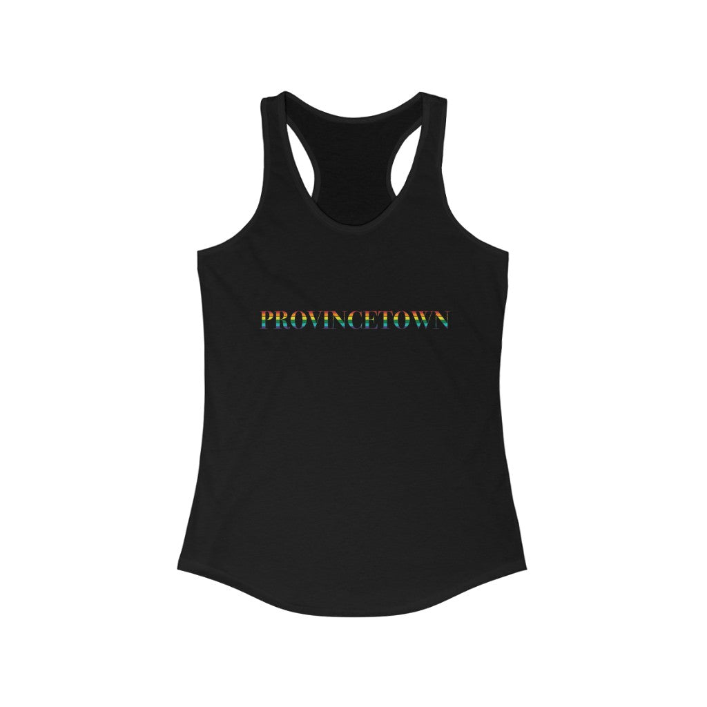 Provincetown Rainbow Women's Ideal Racerback Tank