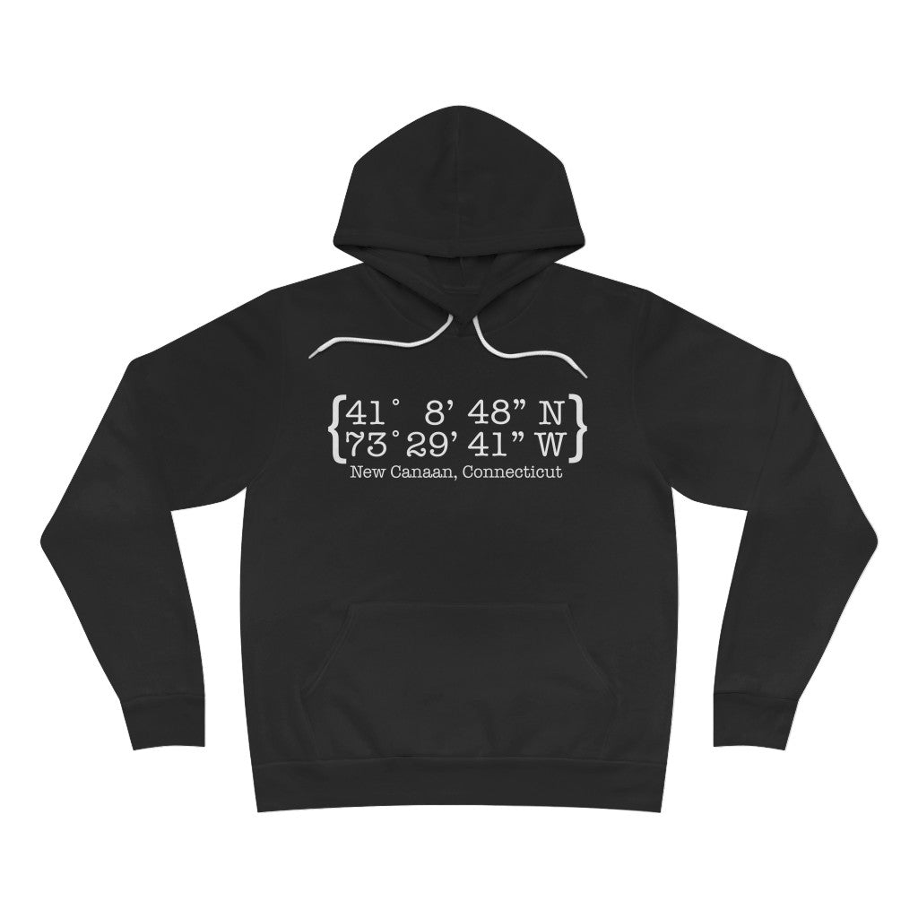  New Canaan Coordinates Unisex Sponge Fleece Pullover Hoodie  Does New Canaan, Connecticut always have a special place in your heart. The Coordinates collection marks the spot for the special place you have ties to.   Proceeds helps grow Finding New Canaan and Finding Connecticut's brand grow. 