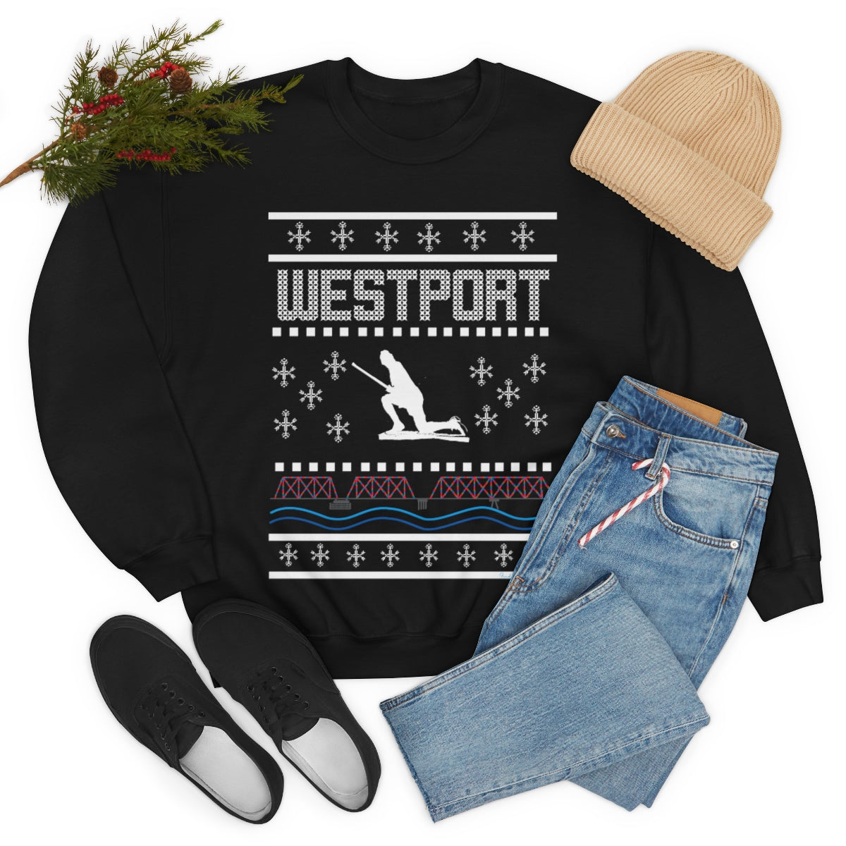 Westport Holiday Sweater Unisex Heavy Blend™ Crewneck Sweatshirt