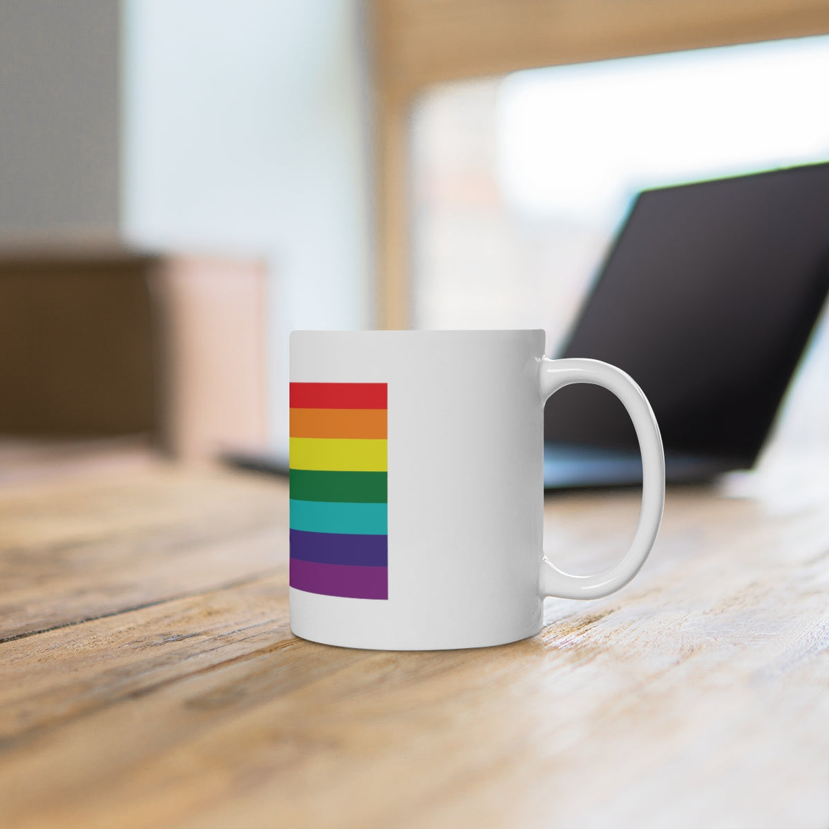 Minuteman Pride Flag White Ceramic Mug