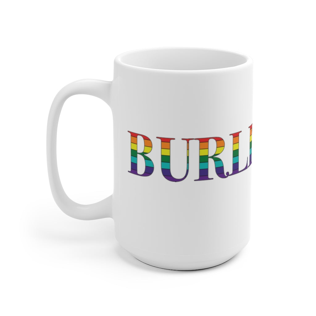 Burlington Rainbow White Ceramic Mug