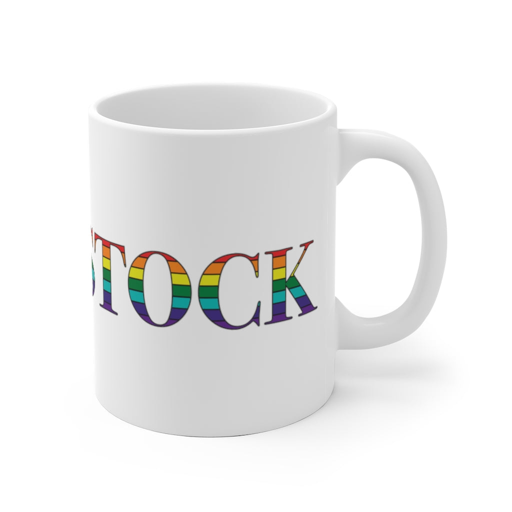 Woodstock Rainbow White Ceramic Mug