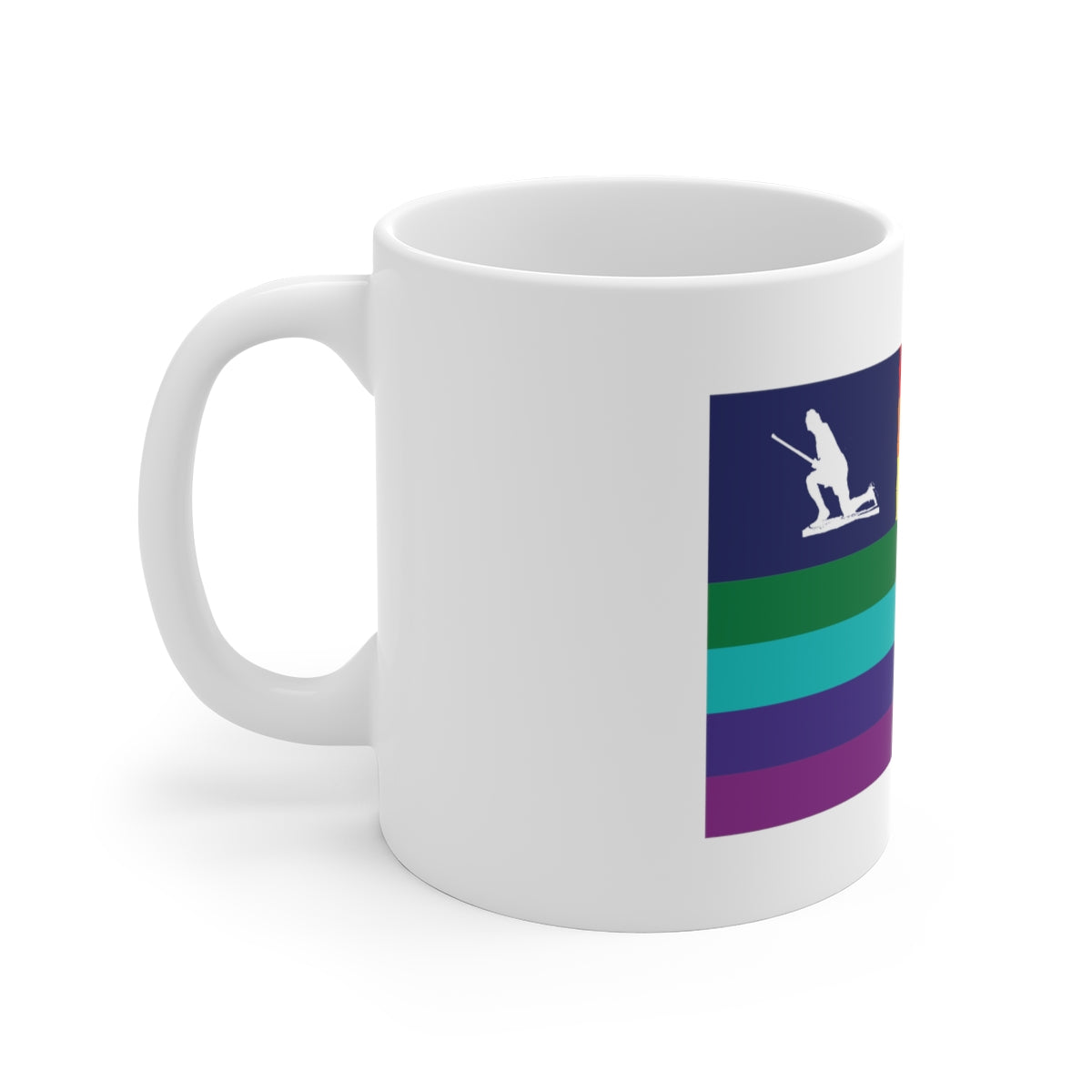 Minuteman Pride Flag White Ceramic Mug