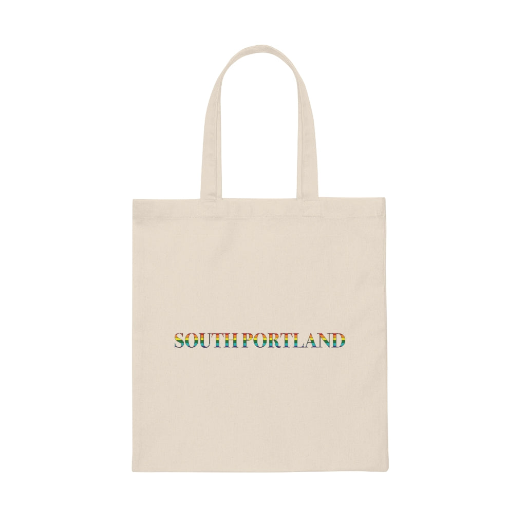 South Portland Rainbow Canvas Tote Bag