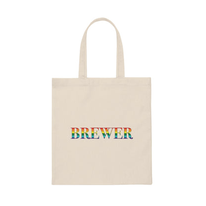 Brewer Rainbow Canvas Tote Bag