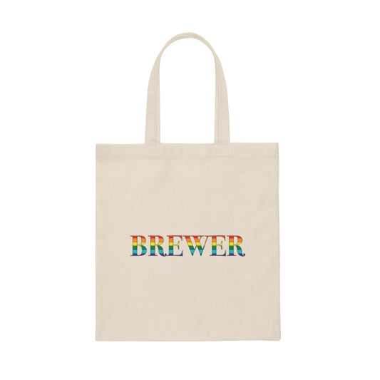 Brewer Rainbow Canvas Tote Bag