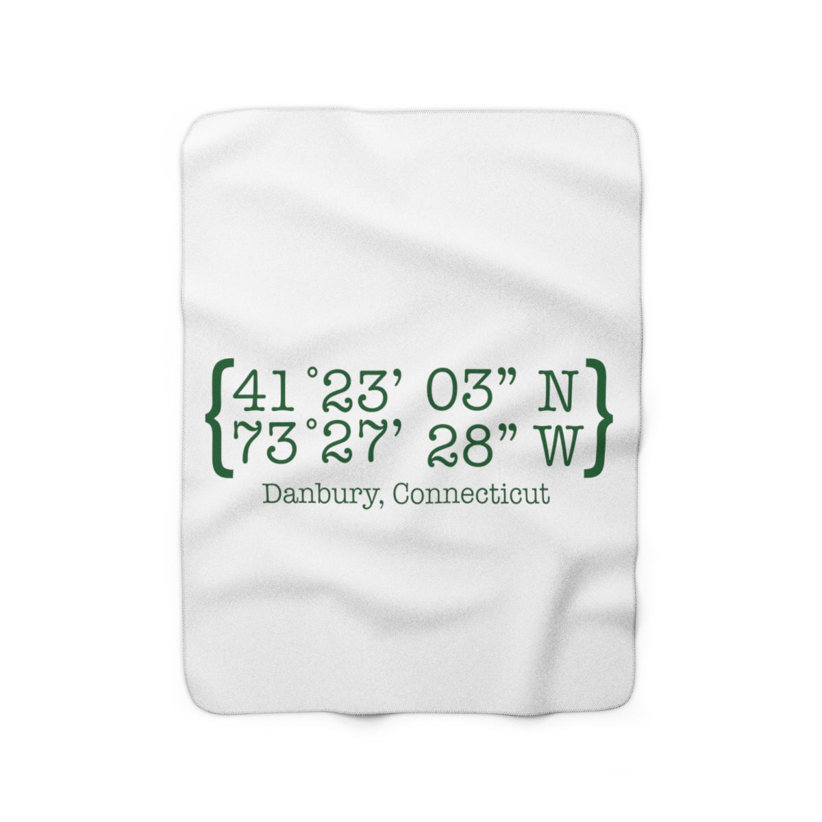 Danbury connecticut coordinates sherpa blanket