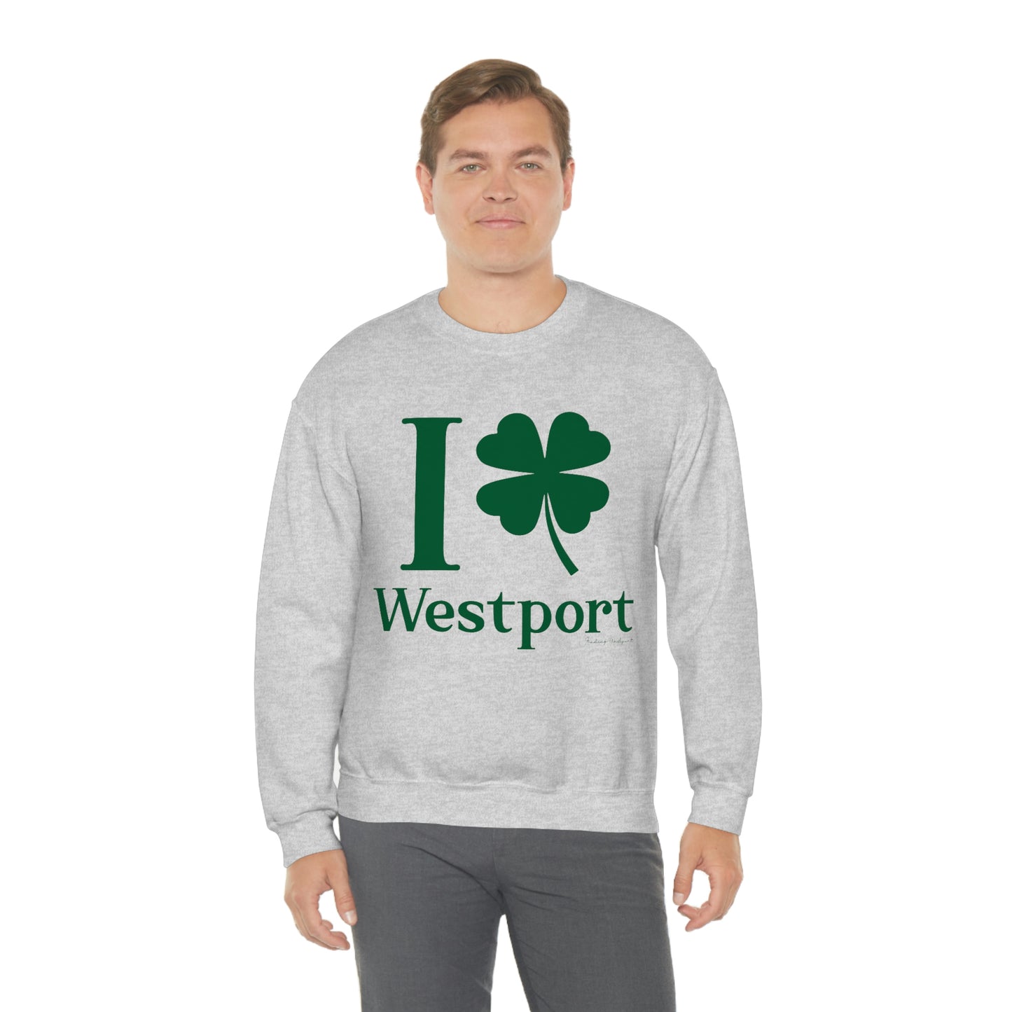 I Clover Westport (Green) Unisex Heavy Blend™ Crewneck Sweatshirt