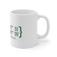 Danbury Coordinates White Ceramic Mug