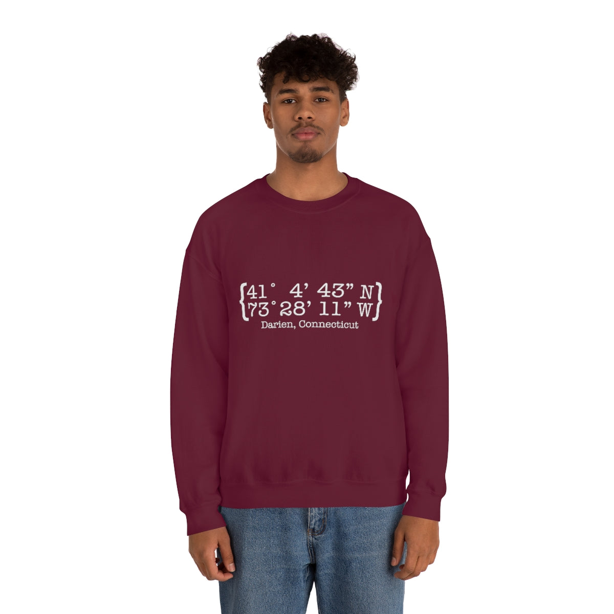 Darien Coordinates Unisex Heavy Blend™ Crewneck Sweatshirt