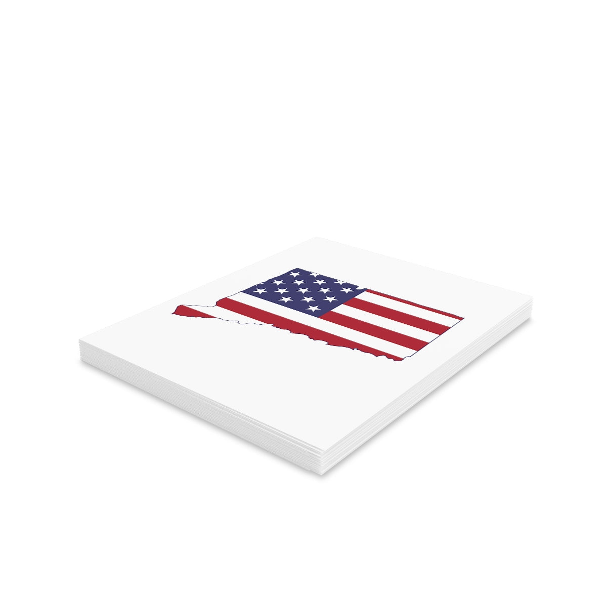 Connecticut American Flag Greeting Cards (8, 16, and 24 pcs)