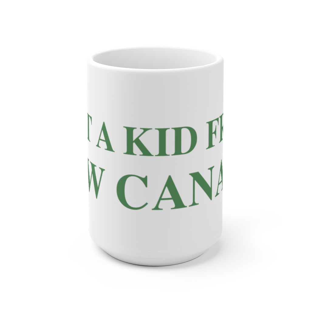  Just a kid from New Canaan White Ceramic Mug  Are you proud to be from New Canaan?  Show the world where you're from New Canaan! Represent New Canaan with this collection!   Proceeds from this collection help grow Finding New Canaan and Finding Connecticut websites and brands. 