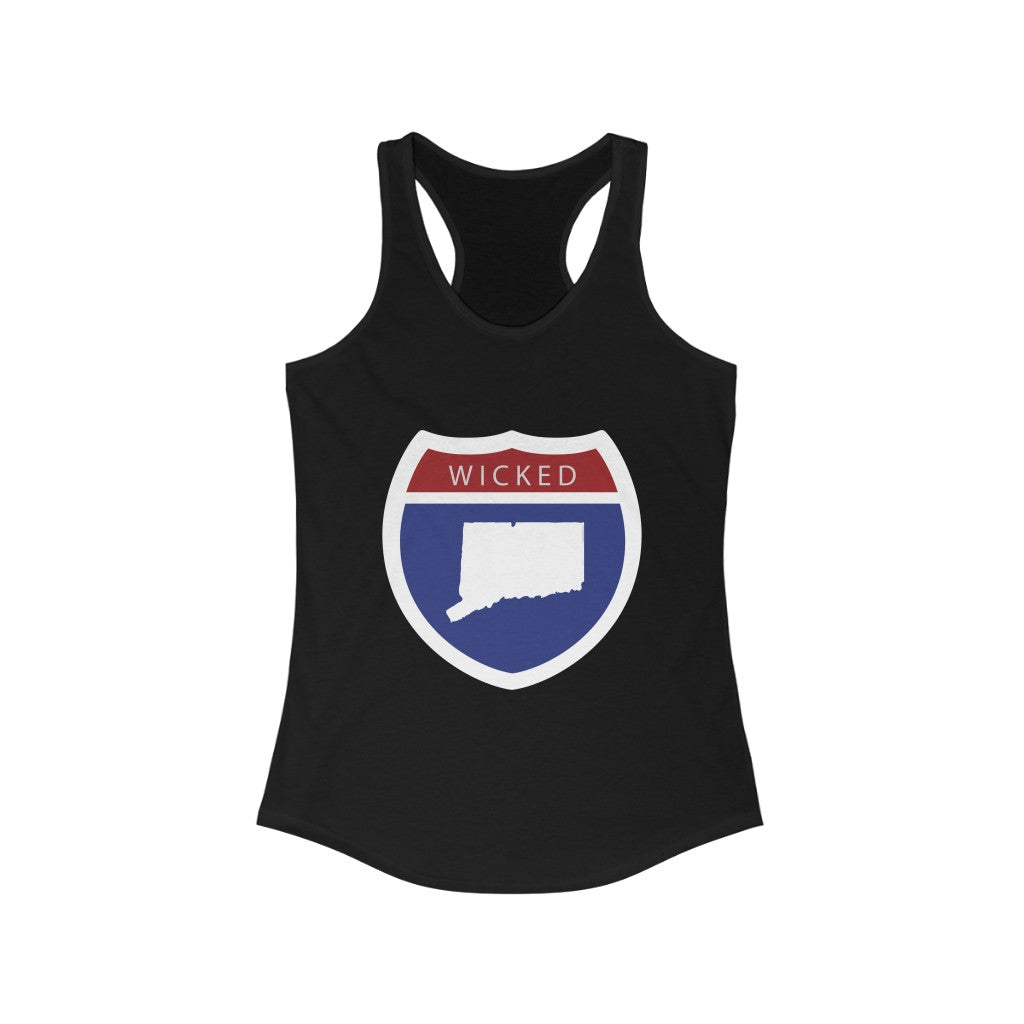 Wicked Connecticut Interstate Women's Ideal Racerback Tank