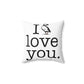 I Puffin Love You Spun Polyester Square Pillow