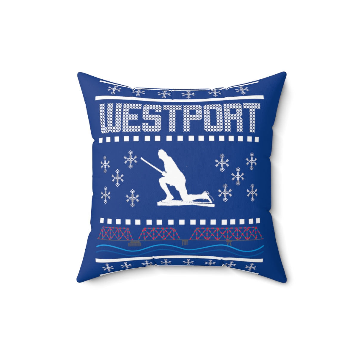 Westport Ugly Holiday Spun Polyester Square Pillow