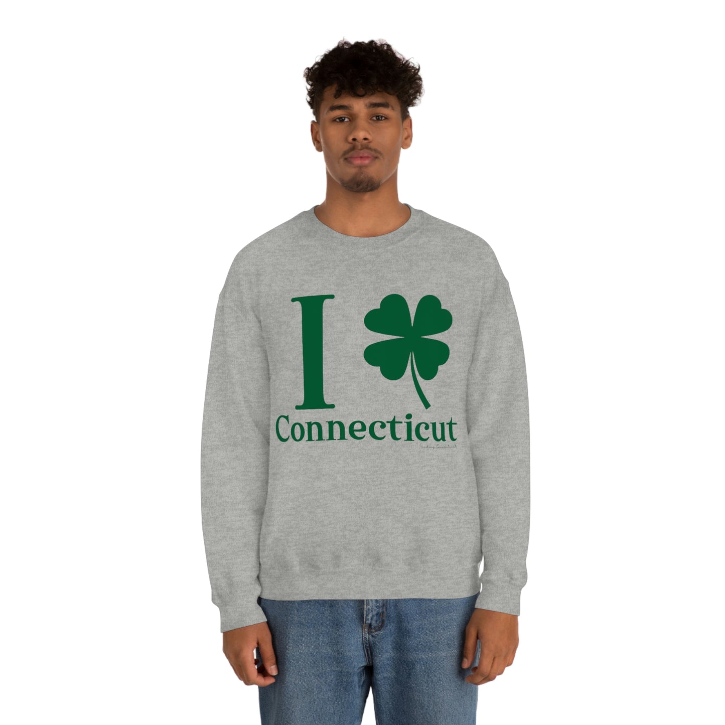 I Clover Connecticut (Green) Unisex Heavy Blend™ Crewneck Sweatshirt