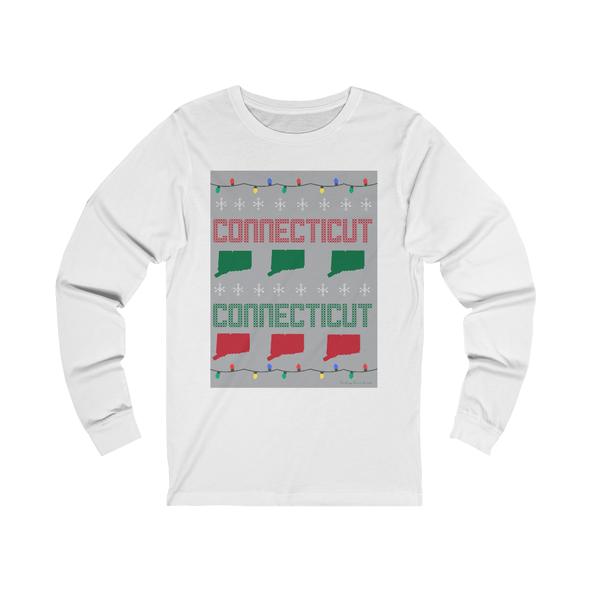 connecticut ugly holiday long sleeve tee shirt