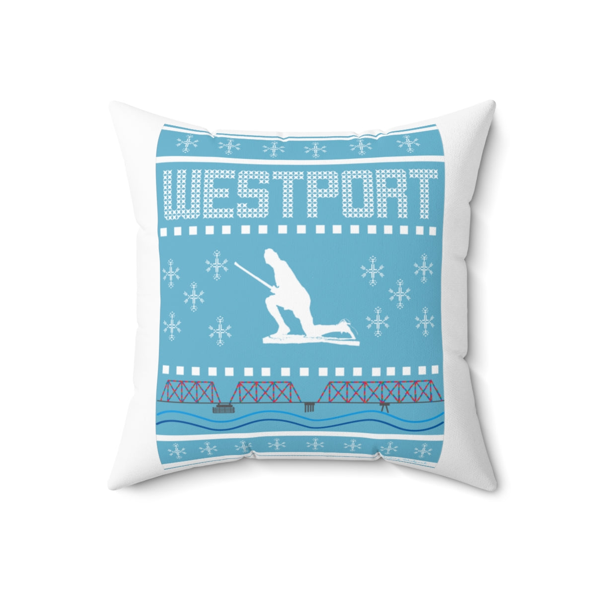 Westport Ugly Holiday Spun Polyester Square Pillow