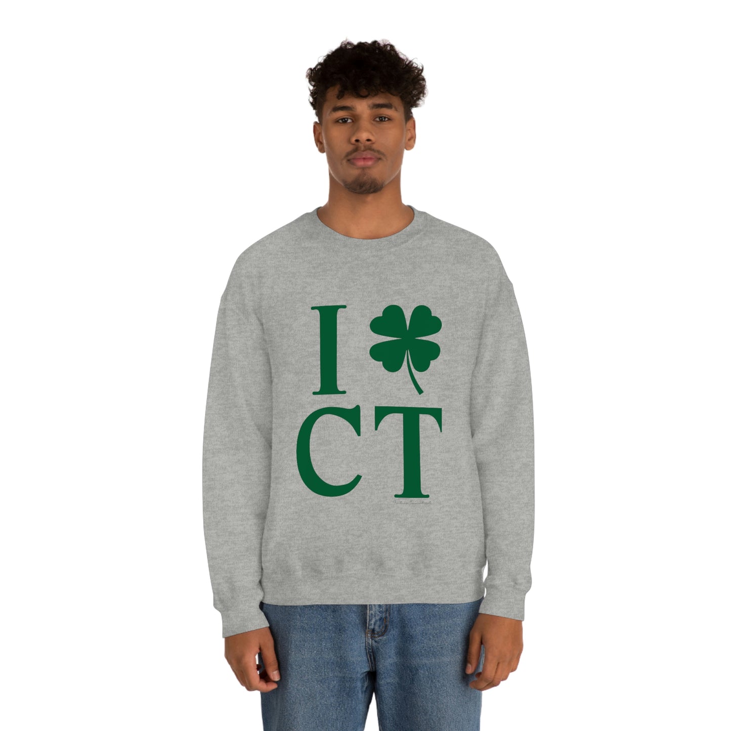 I Clover CT (Green) Unisex Heavy Blend™ Crewneck Sweatshirt