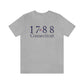 1788 Connecticut American Flag Unisex Jersey Short Sleeve Tee