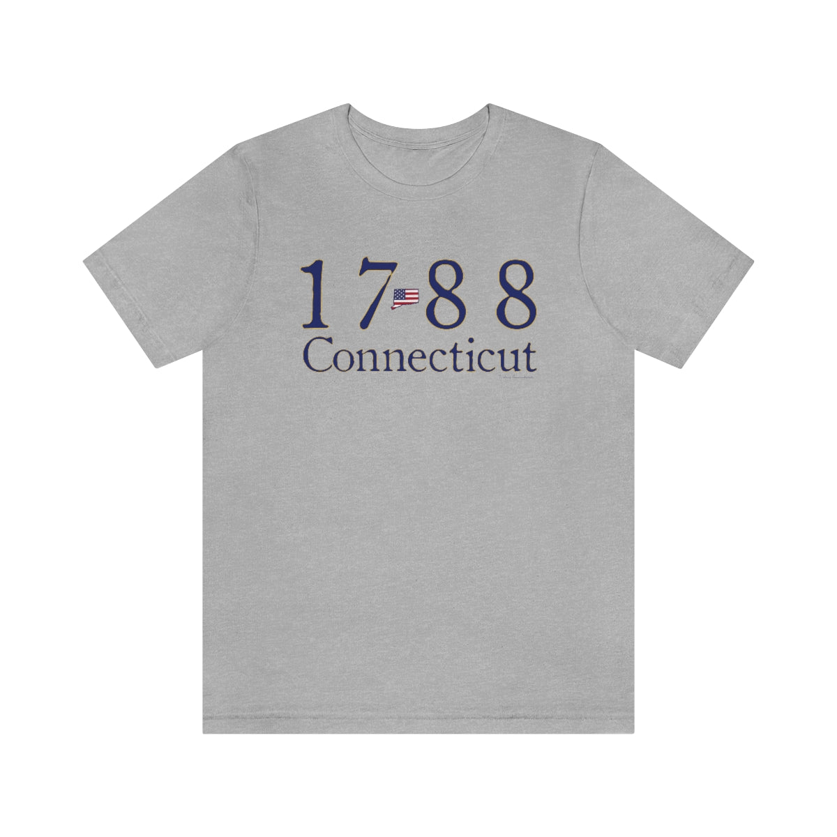 1788 Connecticut American Flag Unisex Jersey Short Sleeve Tee