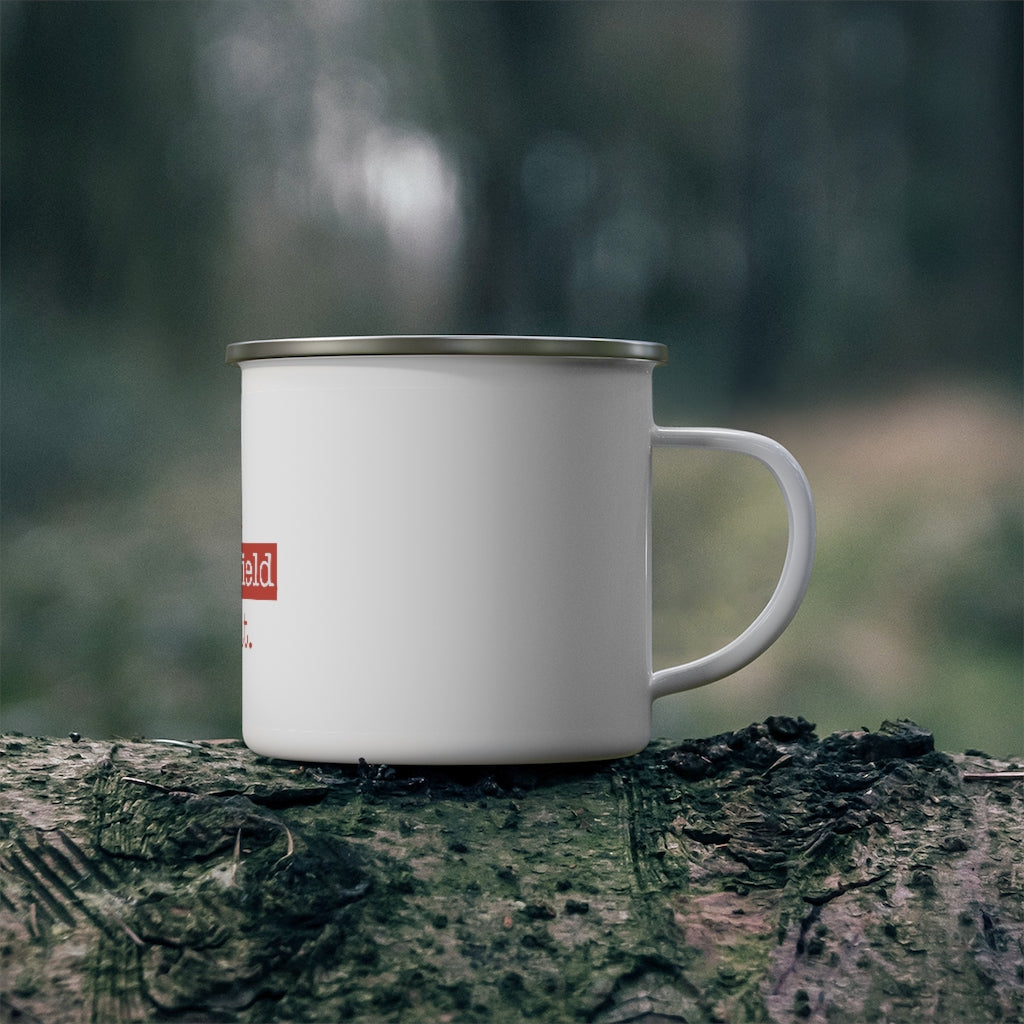 Eat. Sleep. Ridgefield. Repeat. Enamel Camping Mug