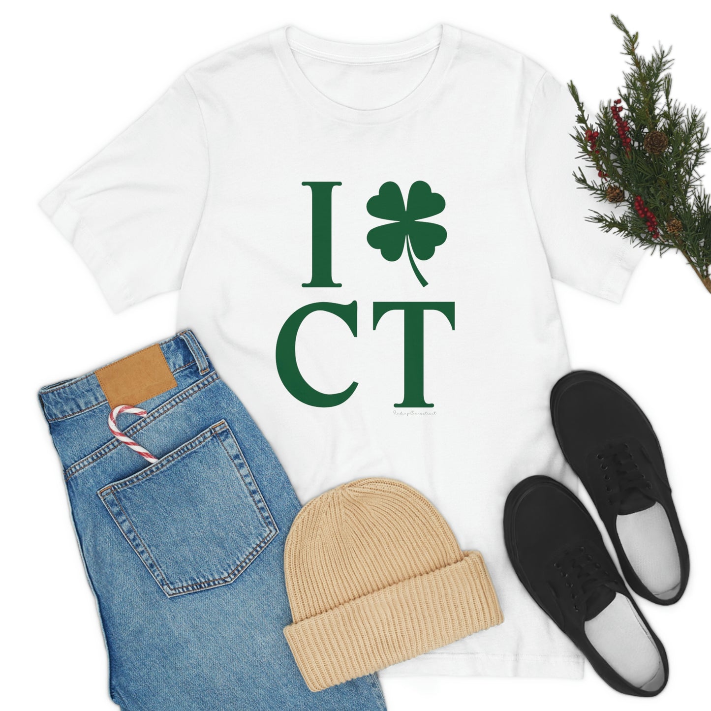 I Clover CT (Green) Unisex Jersey Short Sleeve Tee