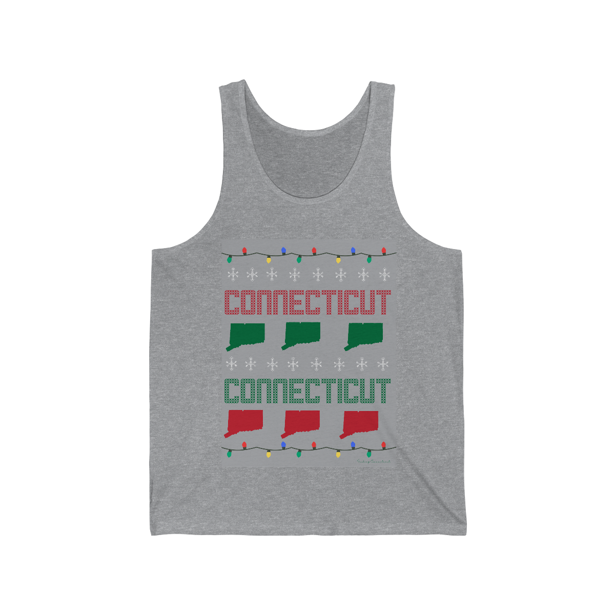 connecticut ugly holiday unisex tank top shirt 