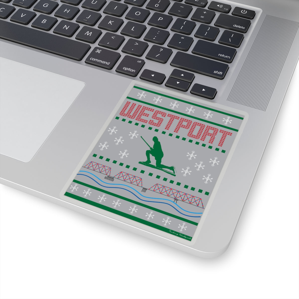 wesptort ct / connecticut ugly christmas sweater sticker