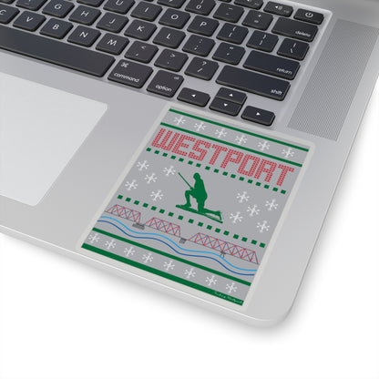 wesptort ct / connecticut ugly christmas sweater sticker