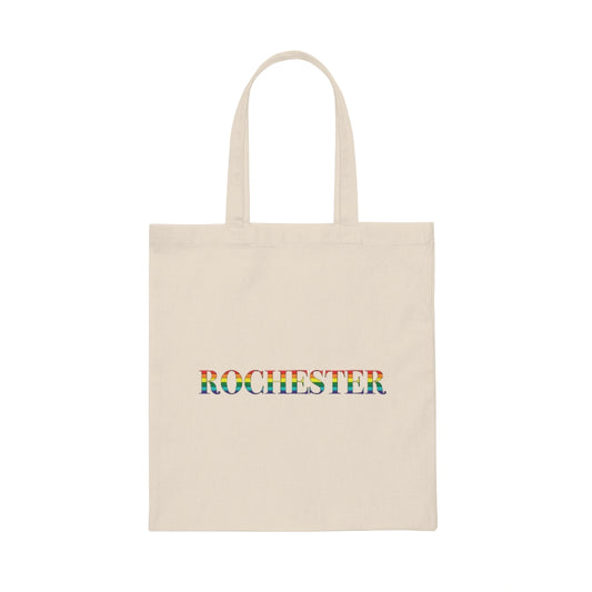 Rochester Rainbow Canvas Tote Bag