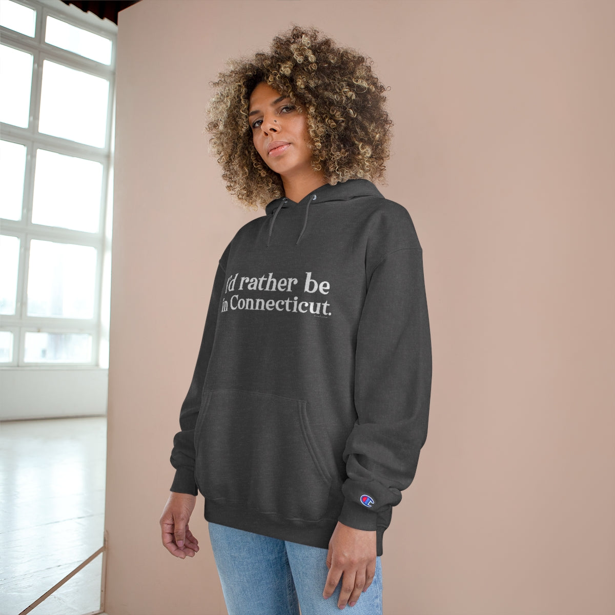 I'd rather be in Connecticut. Champion Hoodie