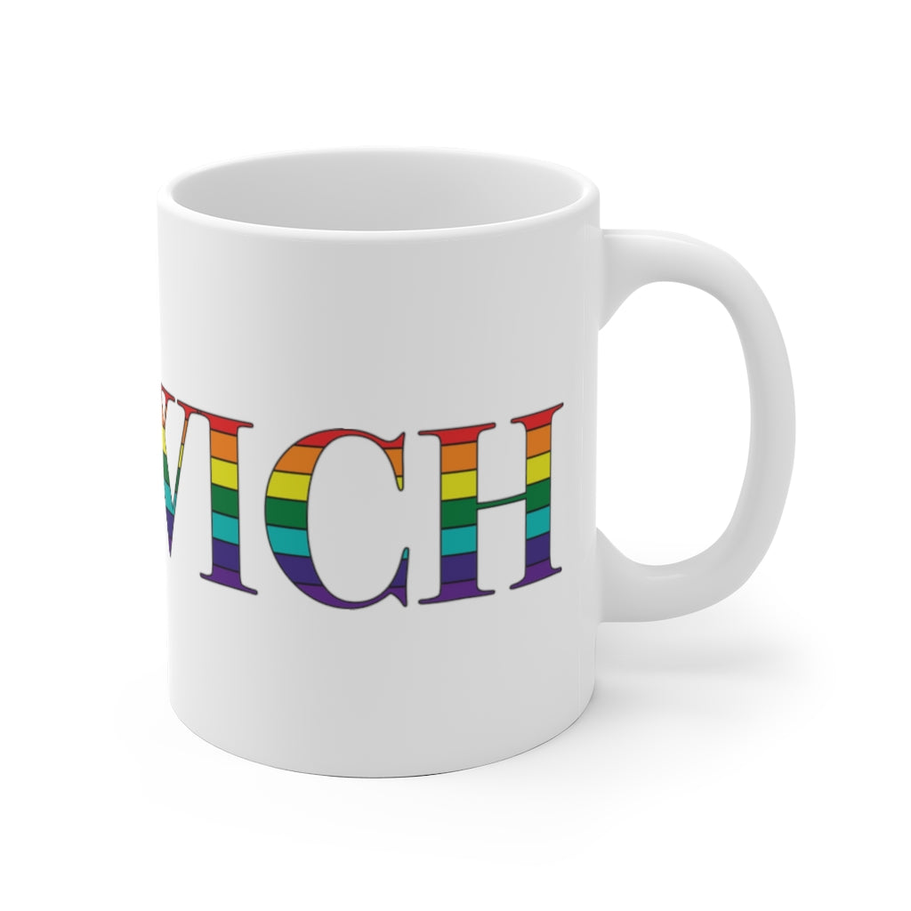 Norwich Rainbow White Ceramic Mug