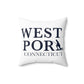  Westport Connecticut  Spun Polyester Square Pillow   Proceeds of this collection go to help build Finding Westport and Finding Connecticut’s website and brand. • Free USA shipping   Click here to go to our home page